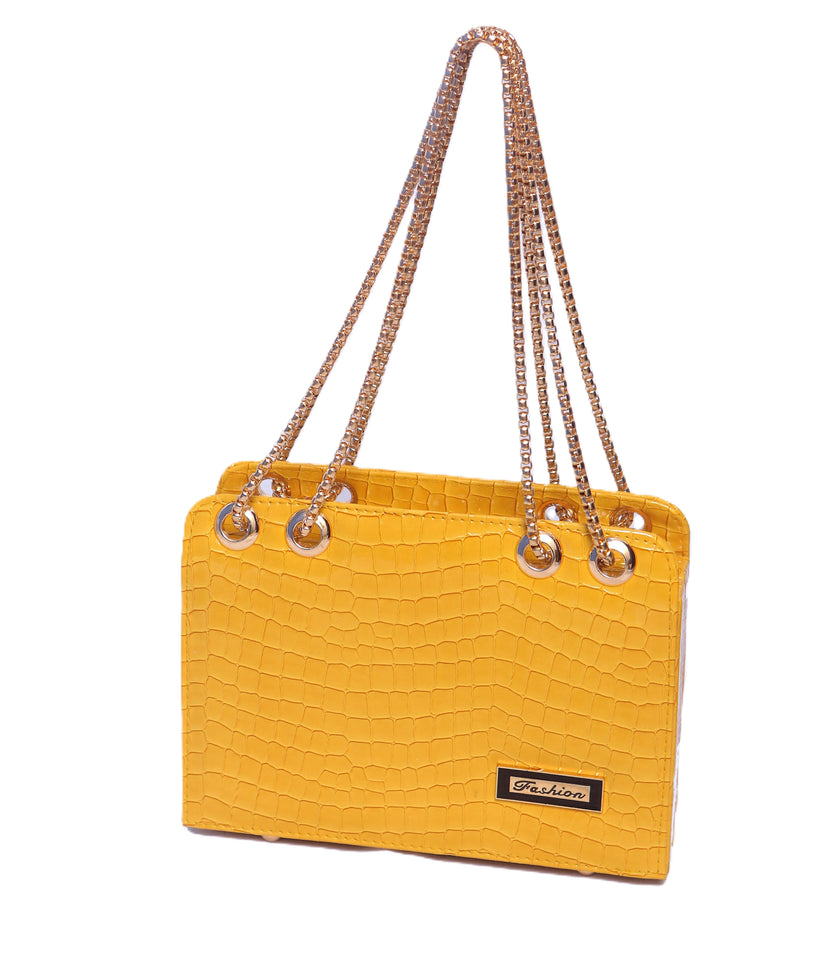 Stylish double chain handbag