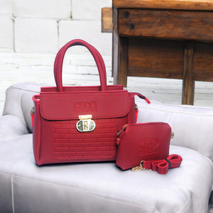 LUXURY HANDBAG WITH DETACHABLE STRAP & MINI POUCH